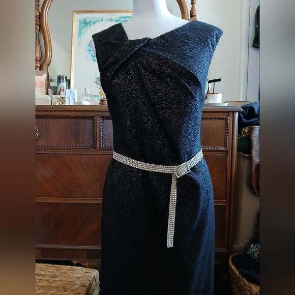 Ann Taylor Classic Wool Woven Textured Herringbone In Relief Dress - Size 0 - Picture 9 of 9